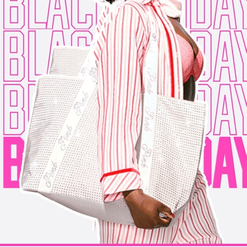 White Perforated Tote Bag